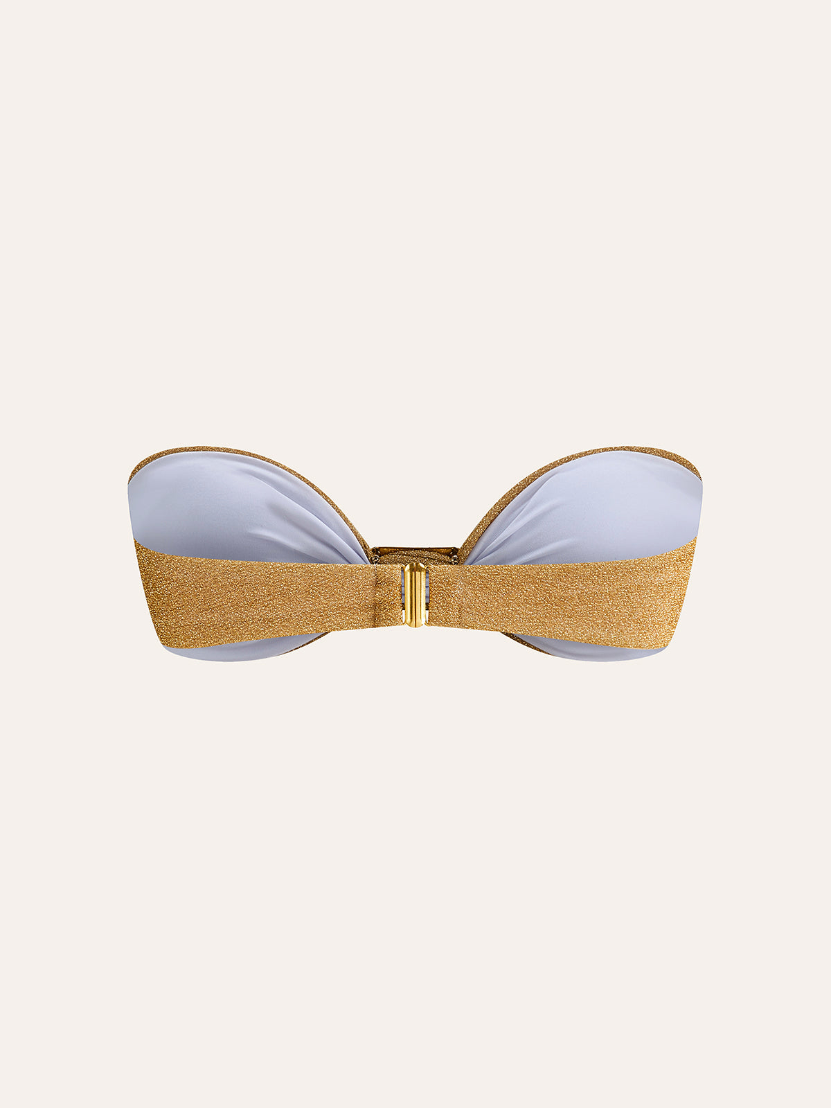 Metallic Bow Bandeau Bikini Top