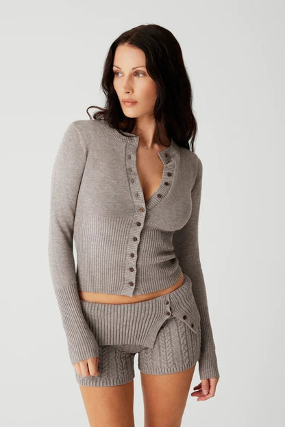 Mia  - Classic Cardigan For Women