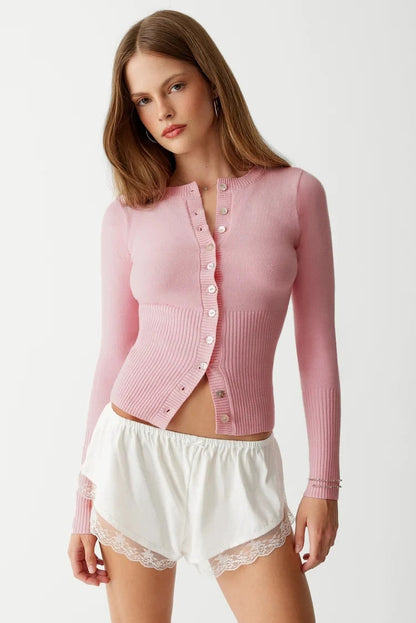 Mia  - Classic Cardigan For Women