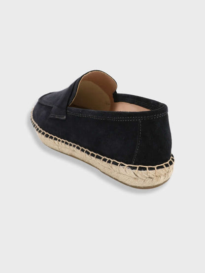 SAINT-TROPEZ Loafers – Men’s Chestnut Suede Espadrille Loafers with Jute Sole