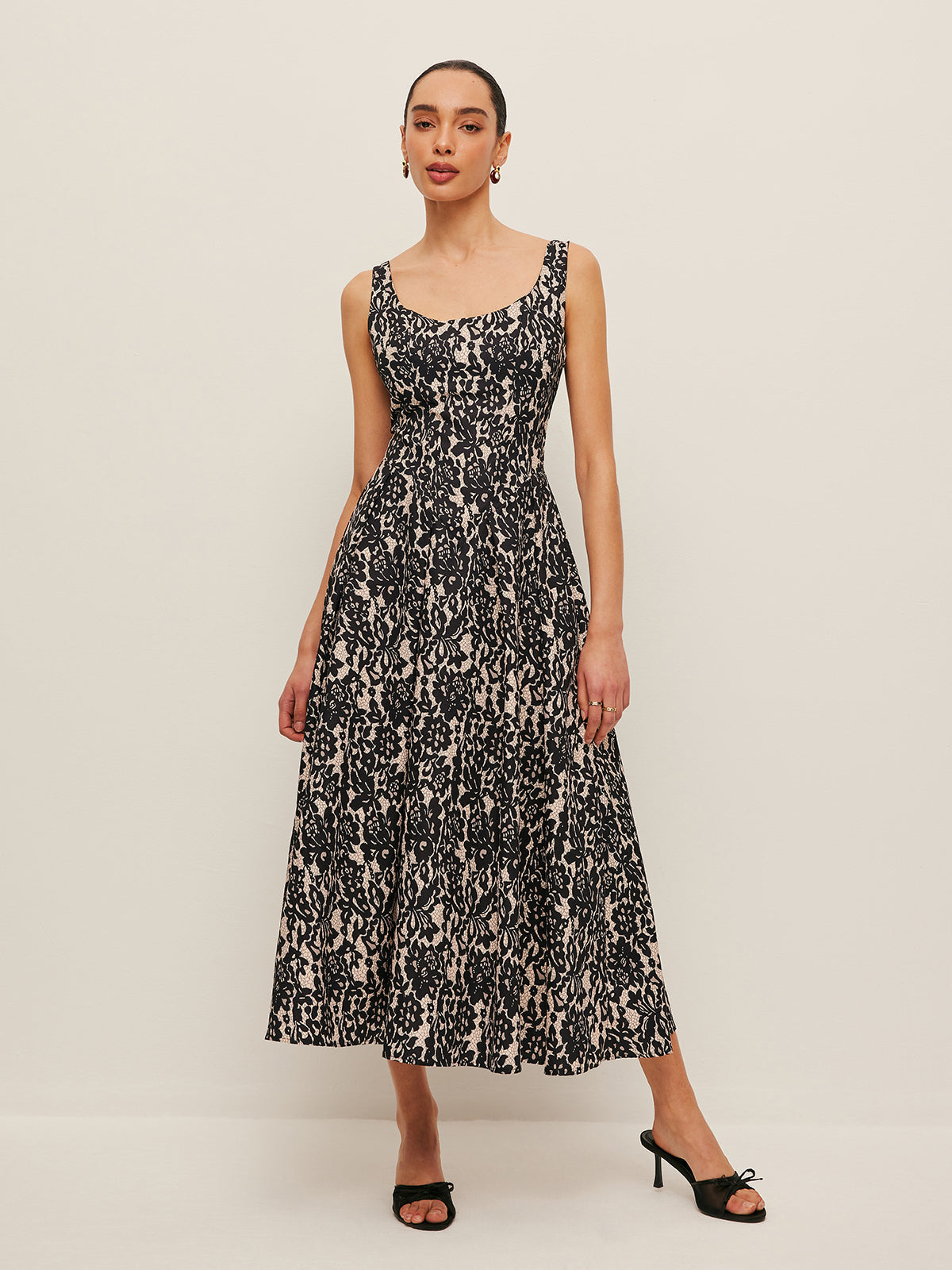 Off-Shoulder Floral Print Dress
