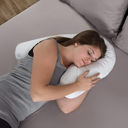 Oreiller orthopédique pour dormeur latéral avec trou pour l'oreille