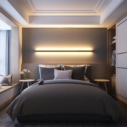 Lámpara de pared lineal minimalista con iluminación ambiental LED
