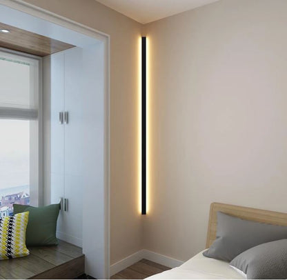 Lámpara de pared lineal minimalista con iluminación ambiental LED
