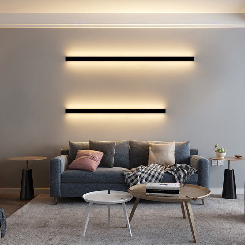 Lámpara de pared lineal minimalista con iluminación ambiental LED