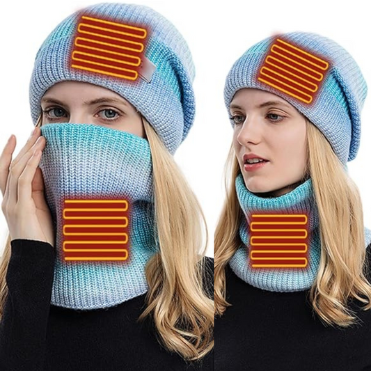 Cozy 2-in-1 USB Heated Hat and Scarf Winter Set