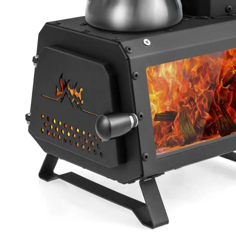 Portable Wood Burning Camping Cooking Heater Stove