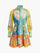 Print Mock-Neck Dress With Belt