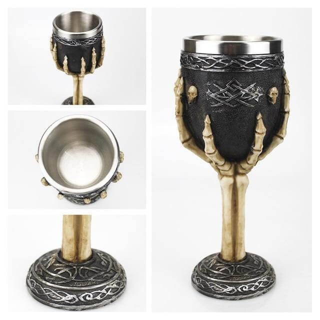 Stainless Steel Skull Gothic Goblet Cocktail Glass – Ventayo