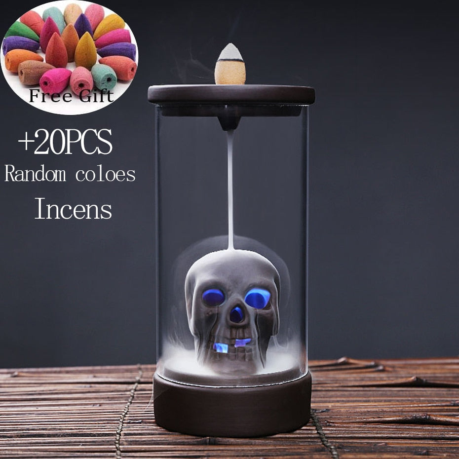 Gothic Skull Ceramic Incense Fountain – Ventayo