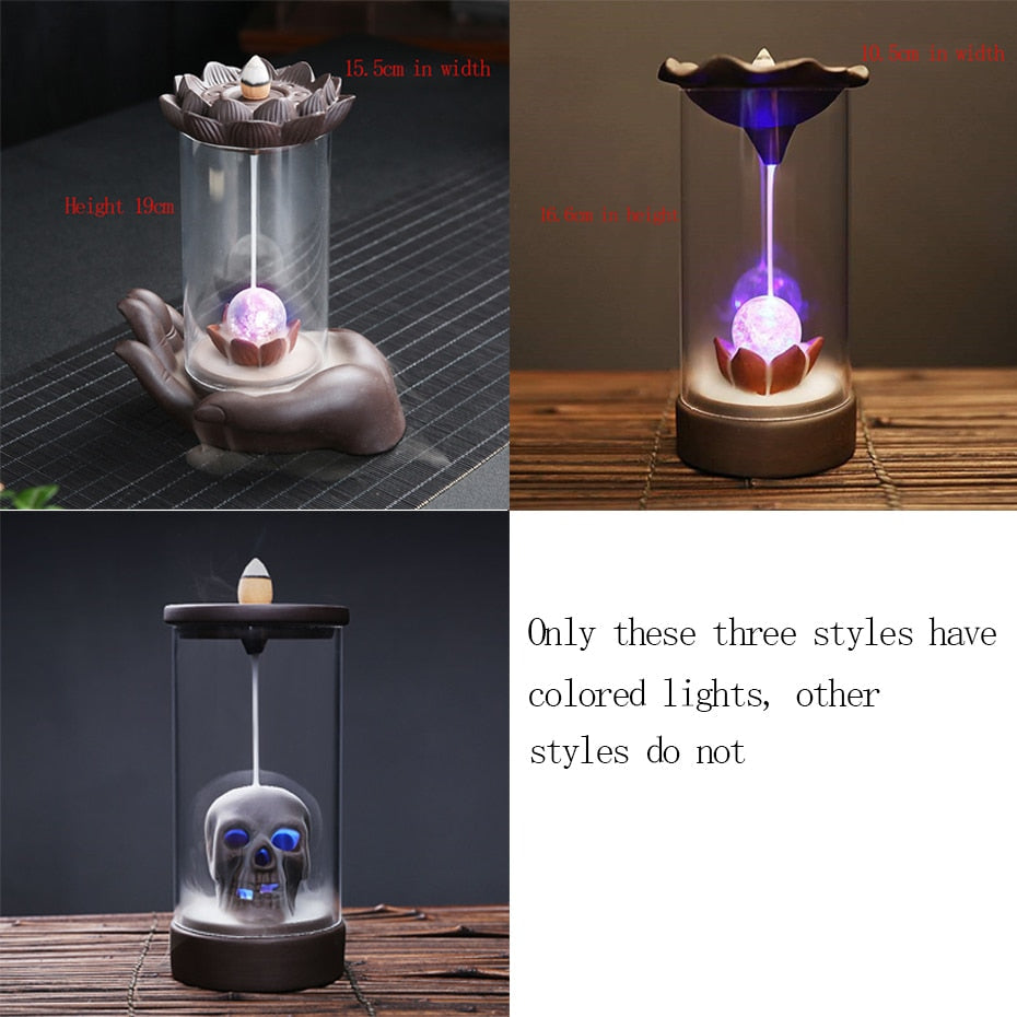 Gothic Skull Ceramic Incense Fountain – Ventayo