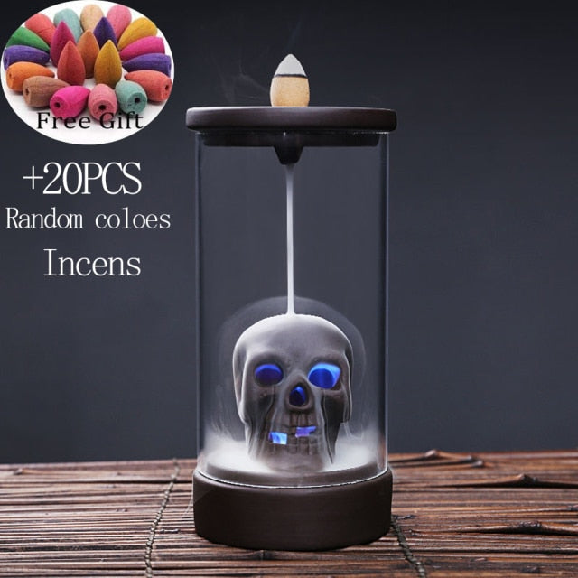 Gothic Skull Ceramic Incense Fountain – Ventayo