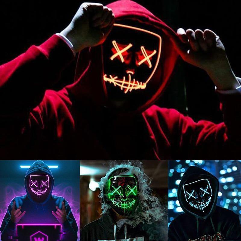 Neon Horror LED Party Halloween Mask – Ventayo