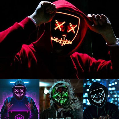 Neon Horror LED Party Halloween Mask – Ventayo