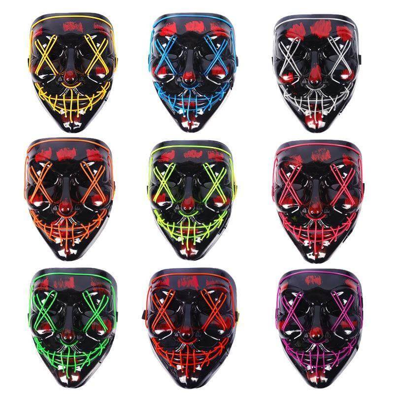 Neon Horror LED Party Halloween Mask – Ventayo