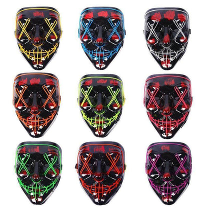 Neon Horror LED Party Halloween Mask – Ventayo