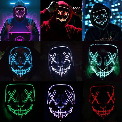 Neon Horror LED Party Halloween Mask – Ventayo