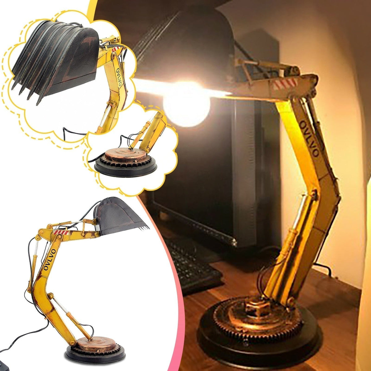 Unique Excavator Table Lamp – Ventayo