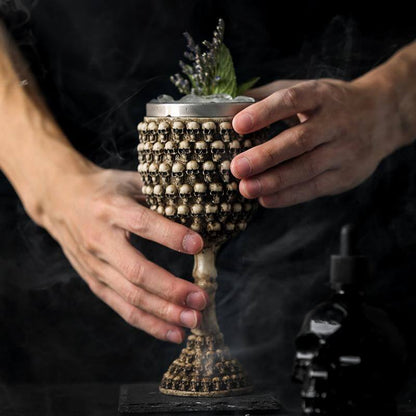 Stainless Steel Skull Gothic Goblet Cocktail Glass – Ventayo