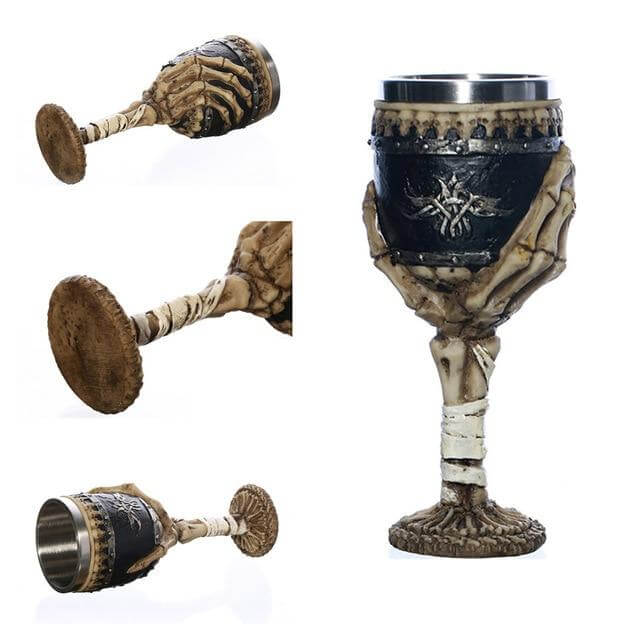 Stainless Steel Skull Gothic Goblet Cocktail Glass – Ventayo