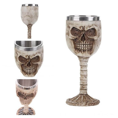 Stainless Steel Skull Gothic Goblet Cocktail Glass – Ventayo