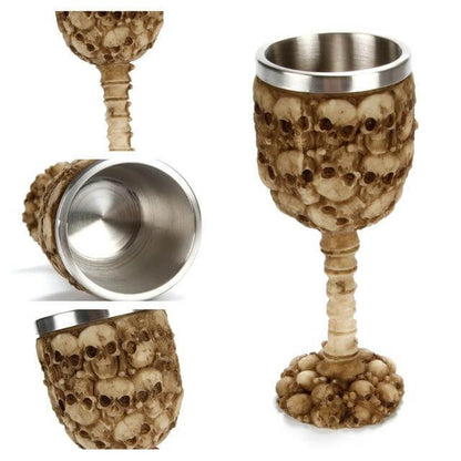Stainless Steel Skull Gothic Goblet Cocktail Glass – Ventayo