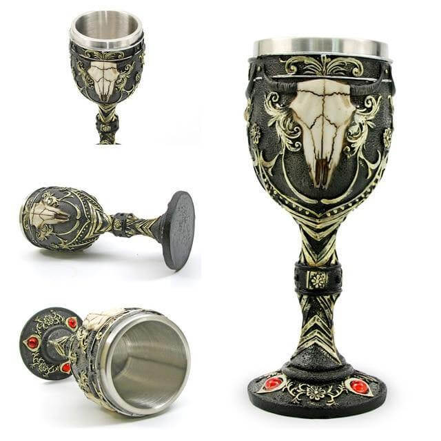 Stainless Steel Skull Gothic Goblet Cocktail Glass – Ventayo