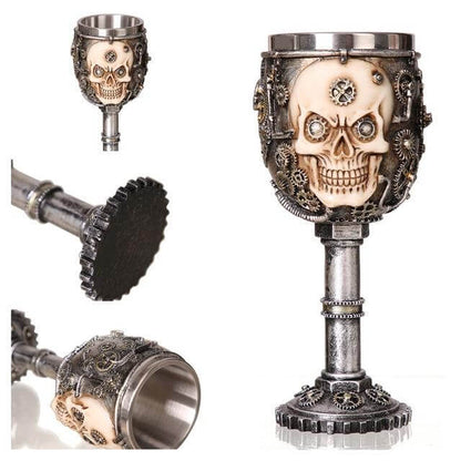 Stainless Steel Skull Gothic Goblet Cocktail Glass – Ventayo