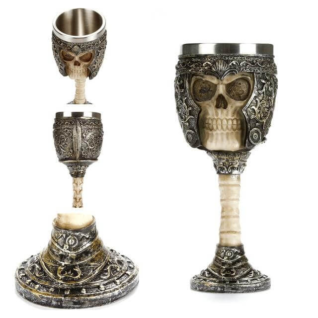 Stainless Steel Skull Gothic Goblet Cocktail Glass – Ventayo