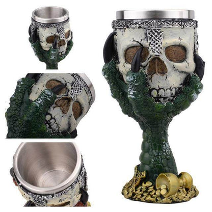 Stainless Steel Skull Gothic Goblet Cocktail Glass – Ventayo
