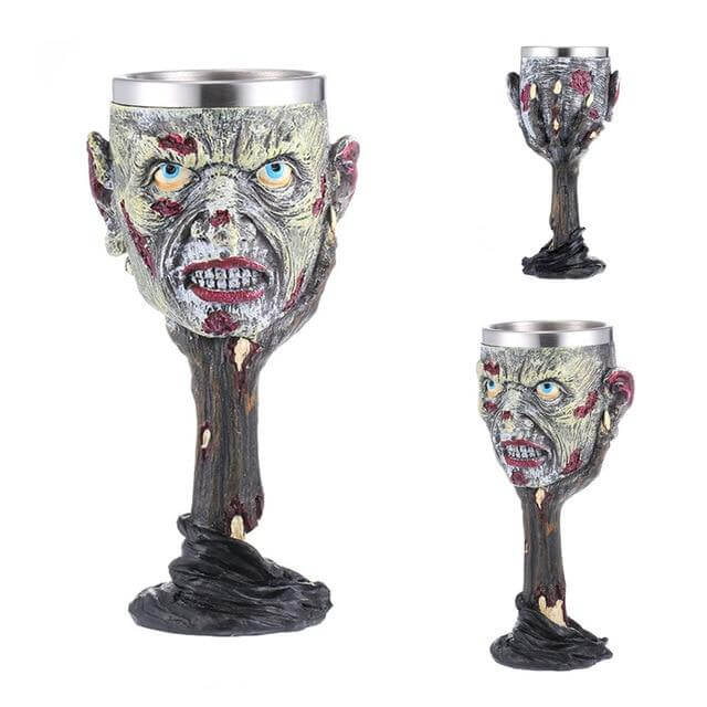 Stainless Steel Skull Gothic Goblet Cocktail Glass – Ventayo