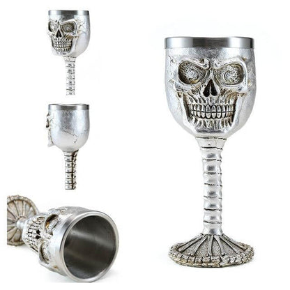 Stainless Steel Skull Gothic Goblet Cocktail Glass – Ventayo
