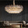Lustre moderne en métal à électrodéposition cristal multicouche ovale rond