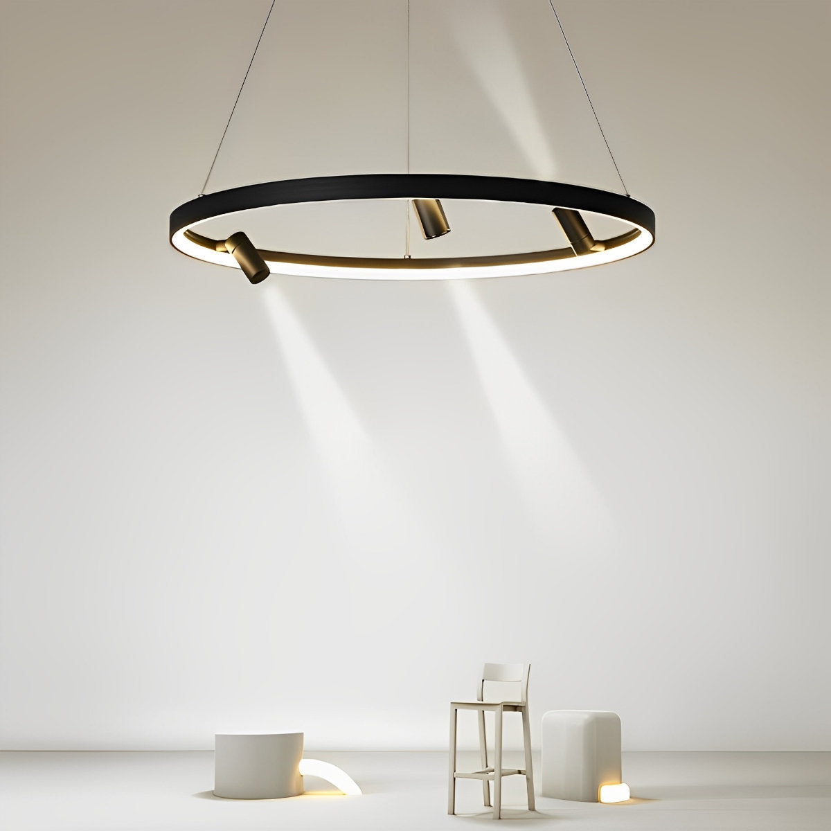 Round Ring Creative LED Chandelier Hanging Lamp