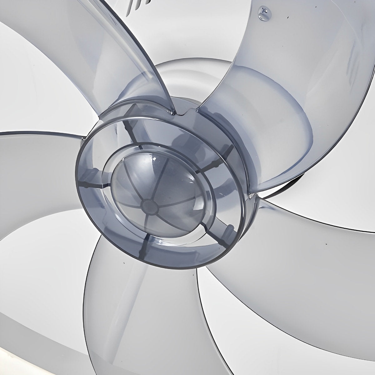Ventilateur de plafond moderne rond à intensité variable sans paliers LED rotatif à 360 degrés
