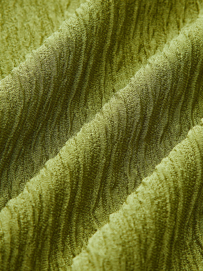 Maillot de bain asymétrique froncé avec torsade