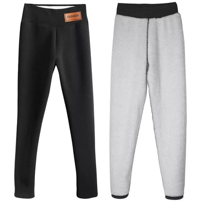 Damen Winter Warme Sherpa Fleece Gefütterte Leggings – Dicke Kaschmir Thermohose