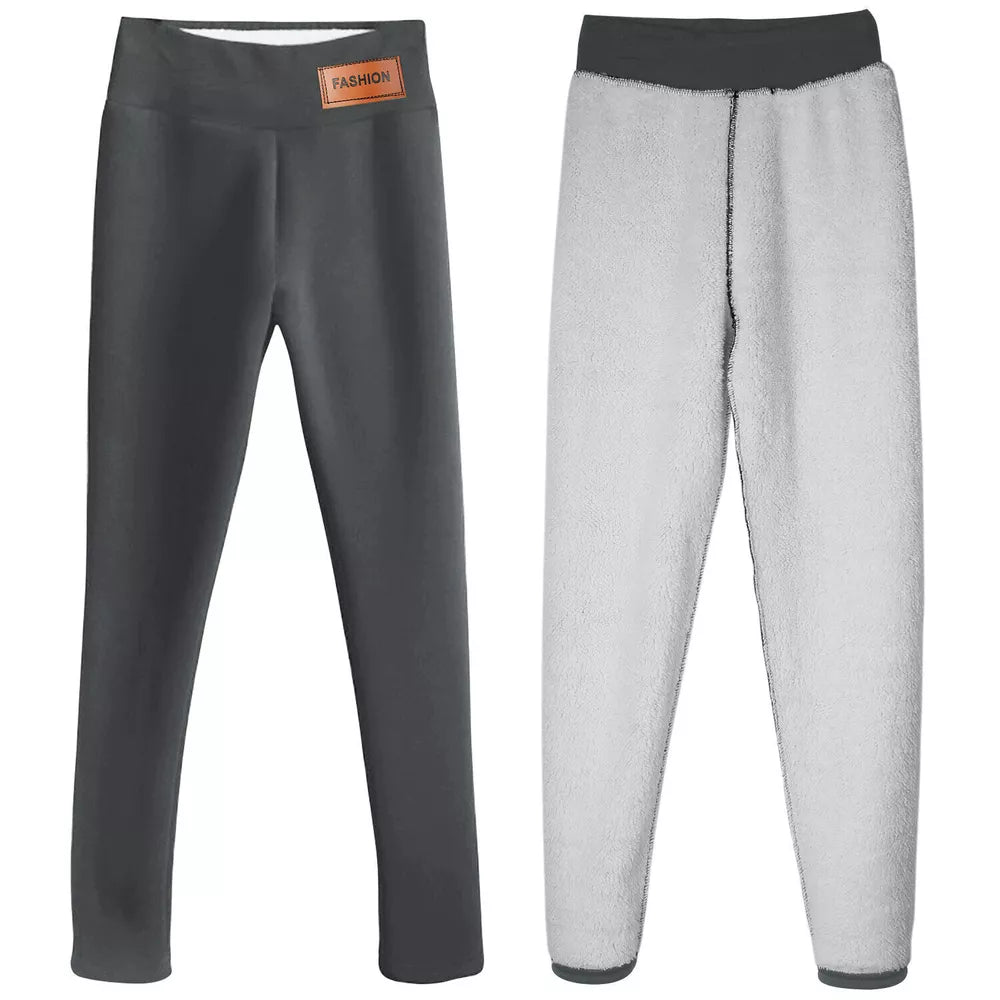 Damen Winter Warme Sherpa Fleece Gefütterte Leggings – Dicke Kaschmir Thermohose