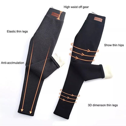 Damen Winter Warme Sherpa Fleece Gefütterte Leggings – Dicke Kaschmir Thermohose