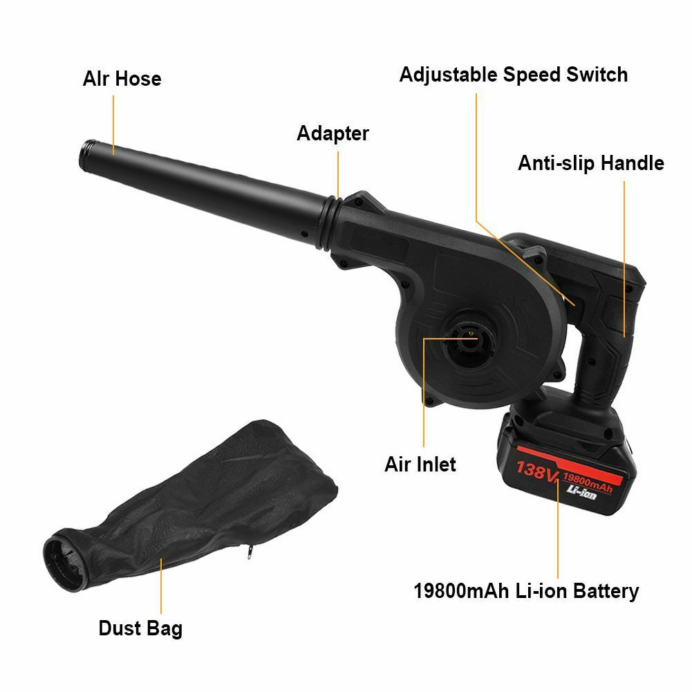 Handheld Battery Powered Electric Backyard Cordless Leaf Blower