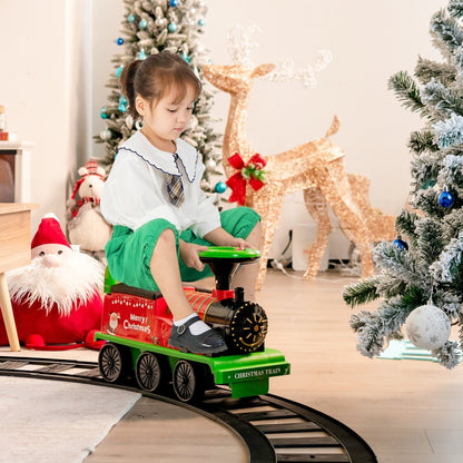 Ride-on | Kid's Rechargeable Ride On Toy Train And Track Set 6V