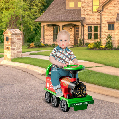 Ride-on | Kid's Rechargeable Ride On Toy Train And Track Set 6V