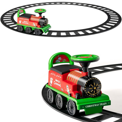 Ride-on | Kid's Rechargeable Ride On Toy Train And Track Set 6V