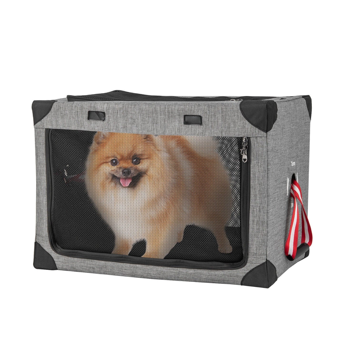 Heavy Duty Collapsible Large Pet Dog Cat Covered Travel Crate