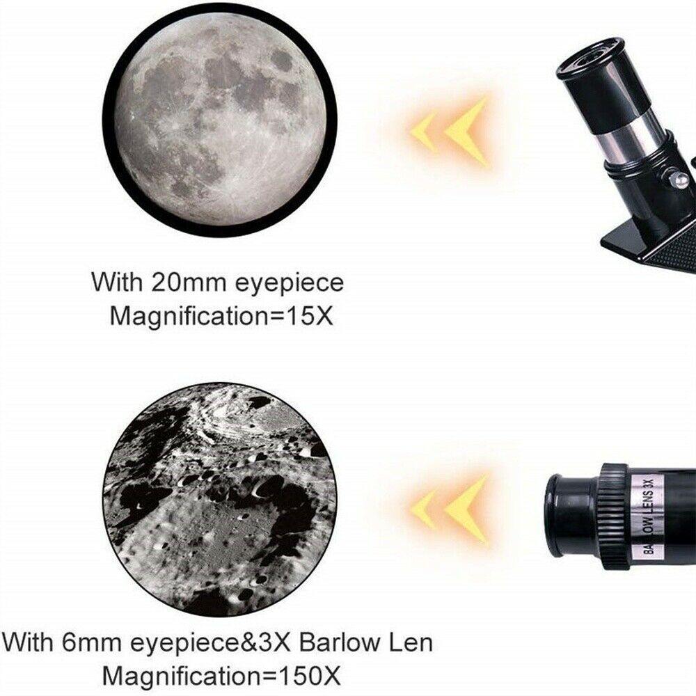 Professional Astronomical 150x Magnification Refracting Telescope 300/70mm With Tripod Phone Adapter