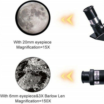 Professional Astronomical 150x Magnification Refracting Telescope 300/70mm With Tripod Phone Adapter