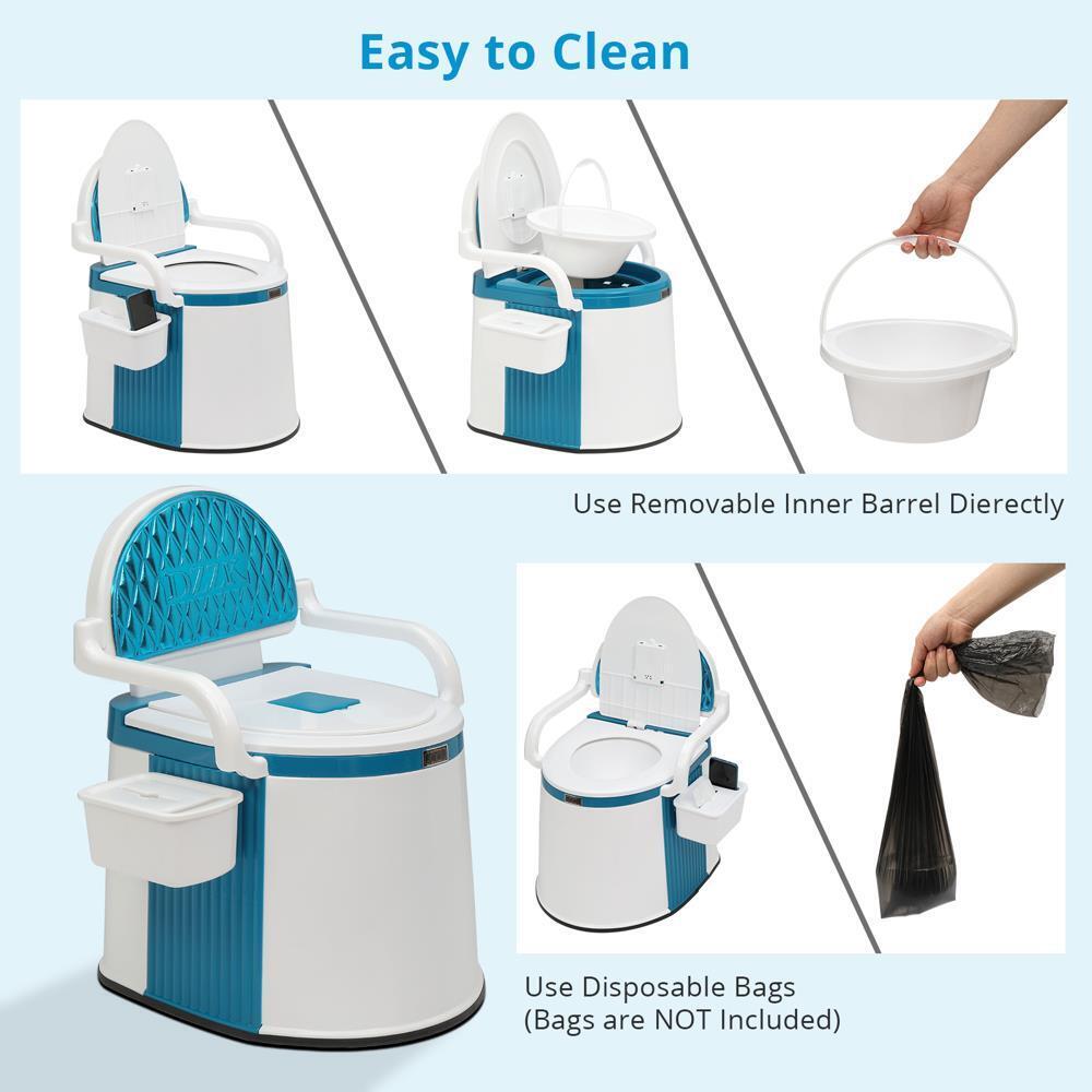 Outdoor and Indoor Portable Toilet – Comfortable Design for Seniors & Adults