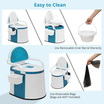 Outdoor and Indoor Portable Toilet – Comfortable Design for Seniors & Adults