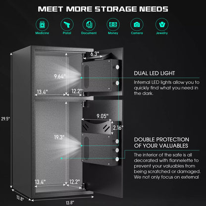 Large Fireproof Home Safe Box