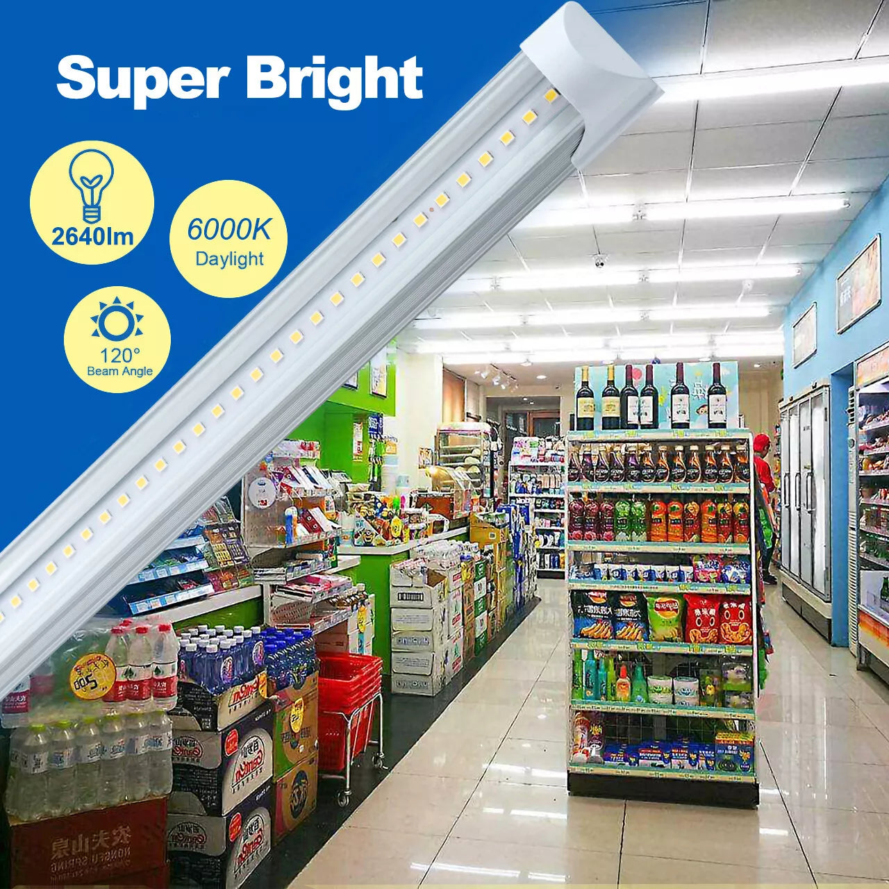 4FT 6 Pack LED commercial Light